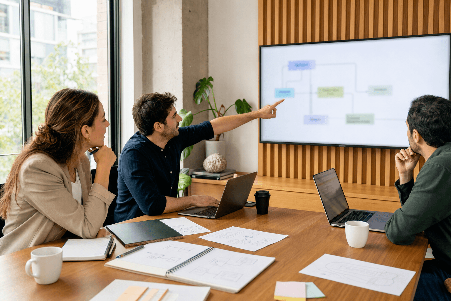 Custom Software vs Off-the-Shelf Tools Business team reviewing a custom software platform designed for operations, automation, and growth